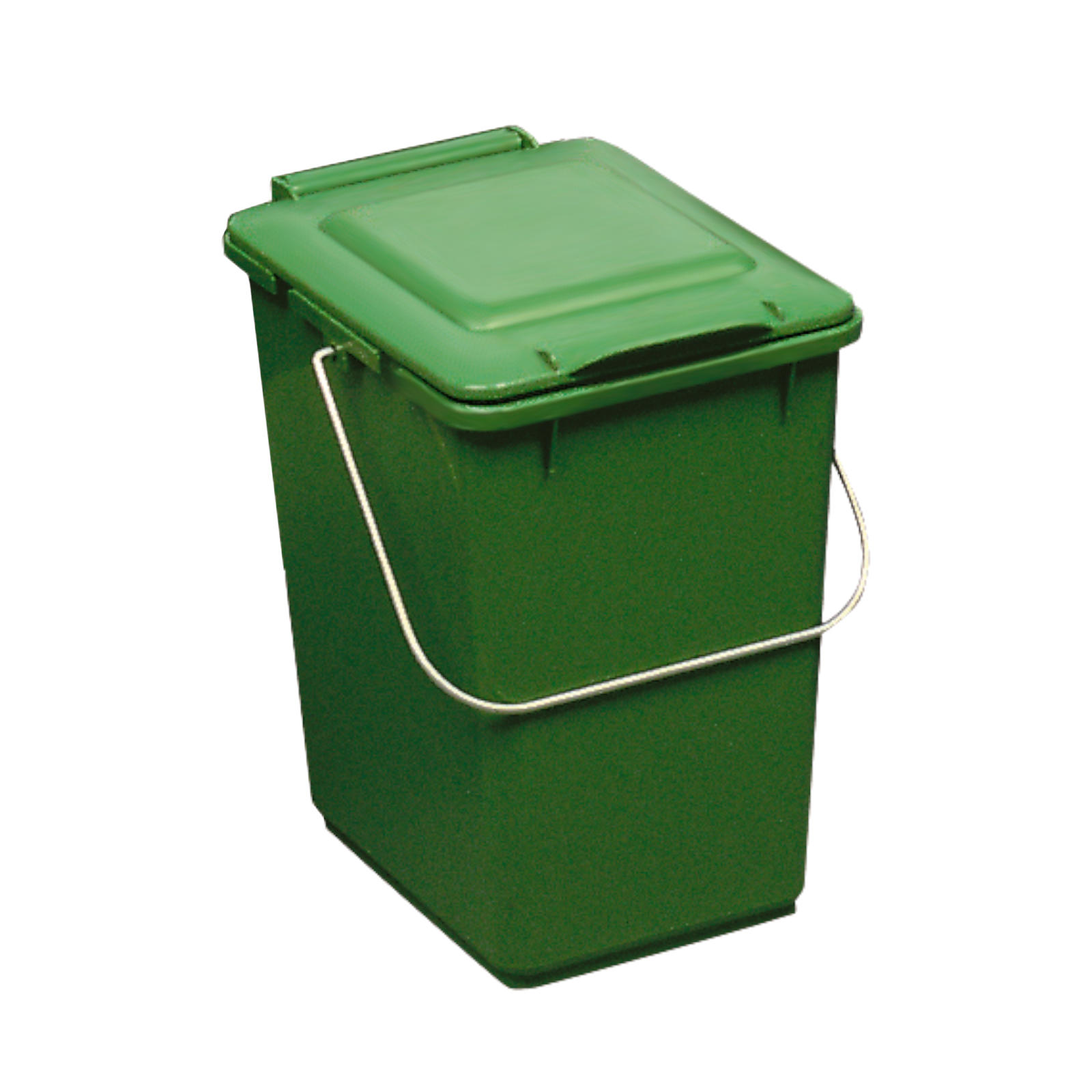 Kosz pojemnik do segregacji sortowania śmieci i odpadków - zielony 10L - sklep.odpady.org