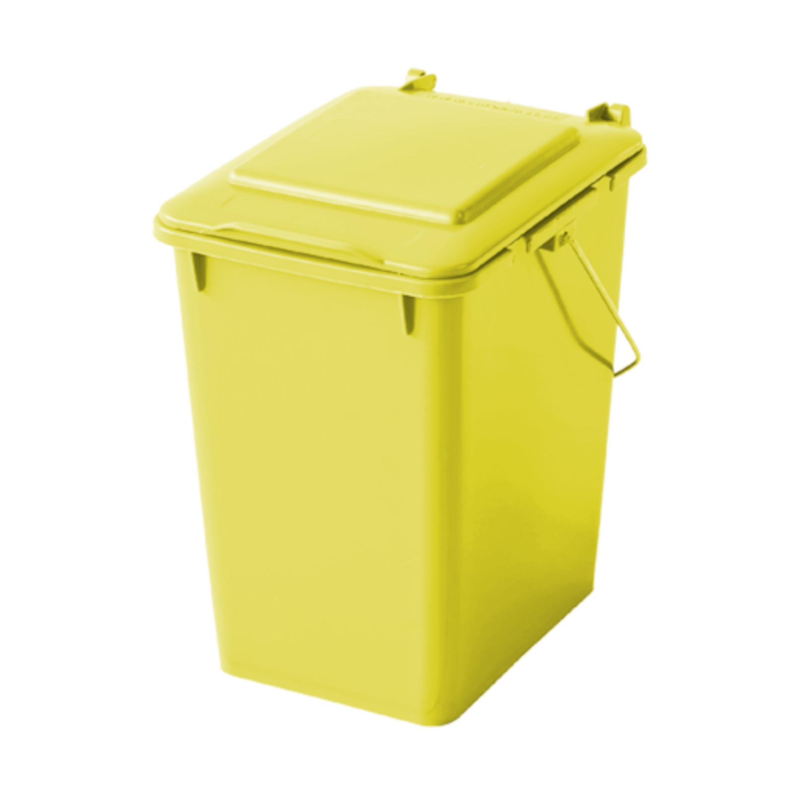 Kosz pojemnik do segregacji sortowania śmieci i odpadków - żółty 10L - sklep.odpady.org