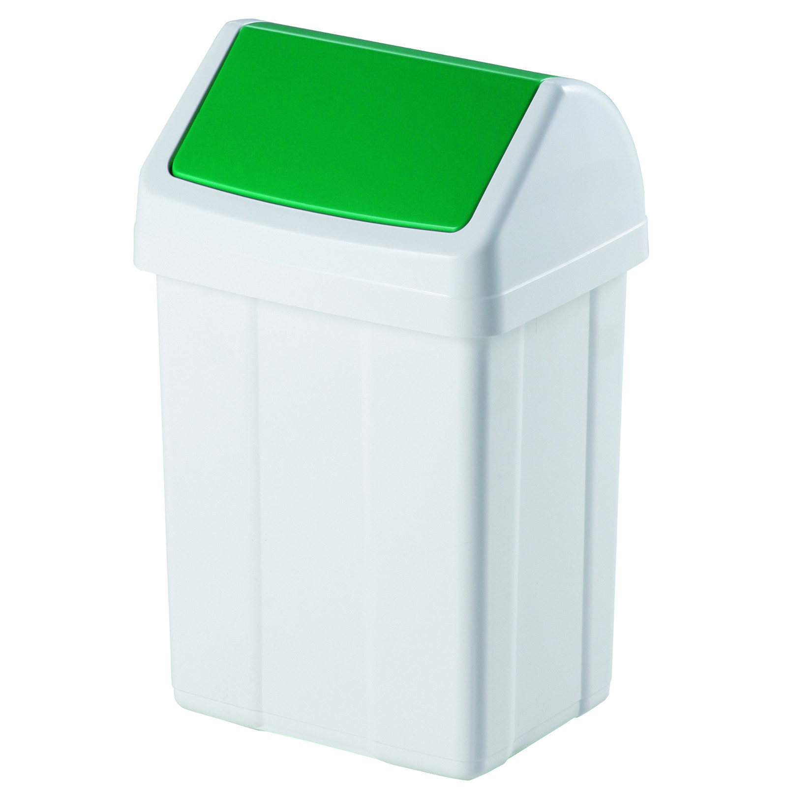 Kosz pojemnik na śmieci do segregacji odpadów - zielony 25L - sklep.odpady.org