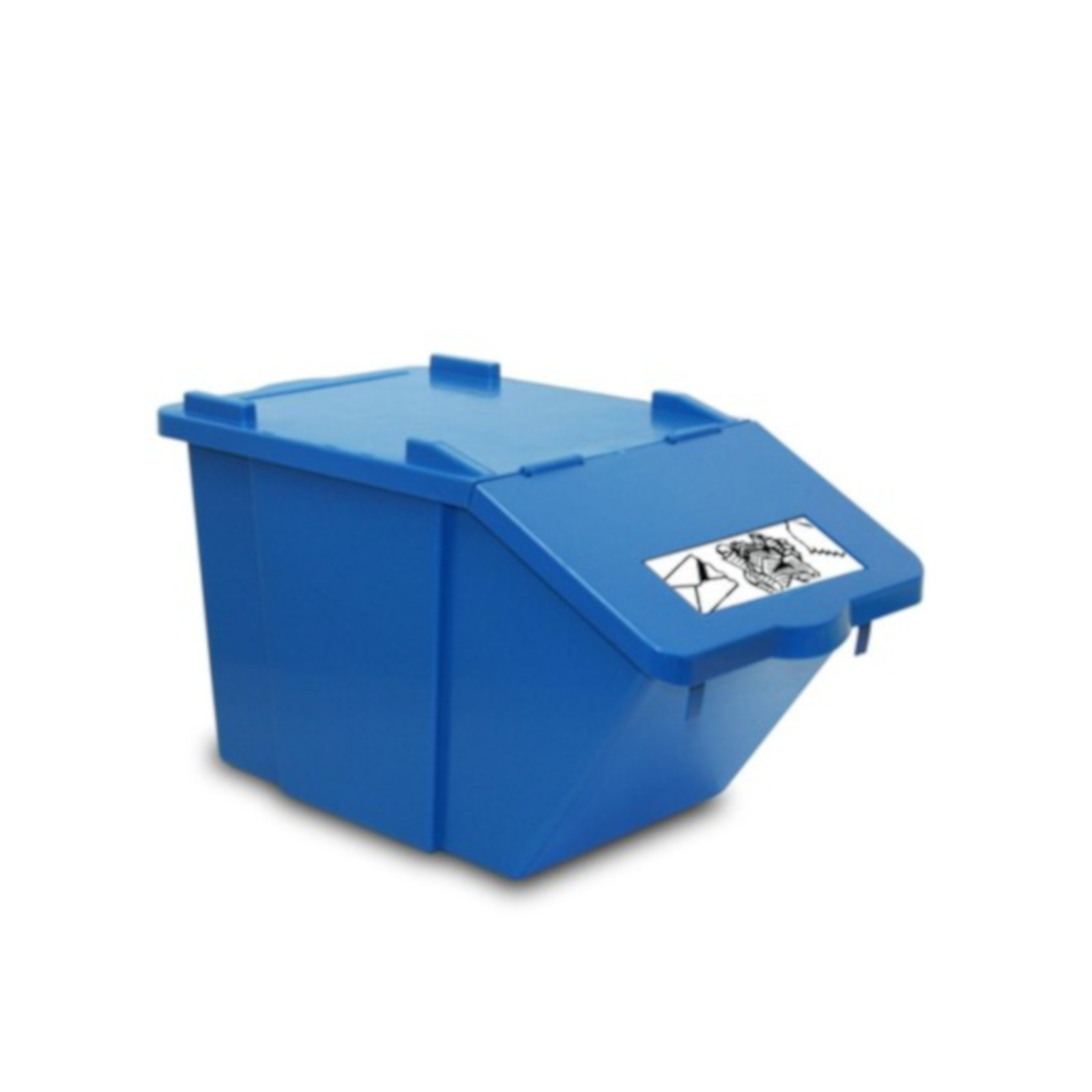 Pojemnik do sortowania odpadów piętrowy - niebieski 45L - sklep.odpady.org