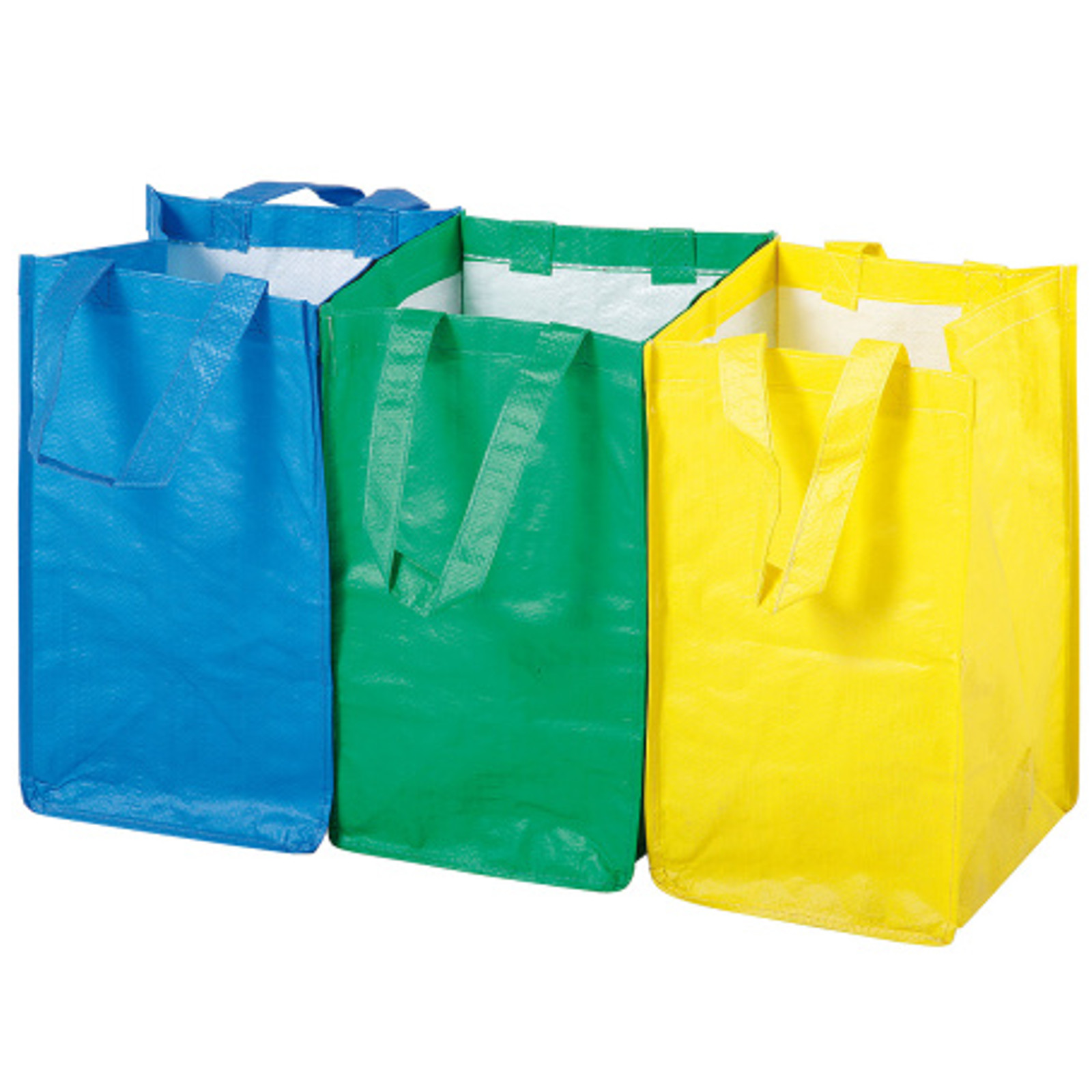 Wytrzymałe torby do segregacji odpadków śmieci ZESTAW 3szt  x 21L - sklep.odpady.org