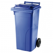 Pojemnik kubeł na odpady i śmieci ATESTY Europlast Austria - niebieski 120L